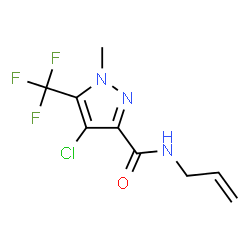 ChemSpider 2D Image | N-Allyl-4-chloro-1-methyl-5-(trifluoromethyl)-1H-pyrazole-3-carboxamide | C9H9ClF3N3O