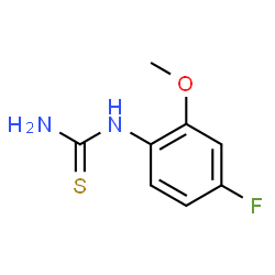 ChemSpider 2D Image | 1-(4-Fluoro-2-methoxyphenyl)thiourea | C8H9FN2OS