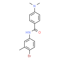 ChemSpider 2D Image | N-(4-Bromo-3-methylphenyl)-4-(dimethylamino)benzamide | C16H17BrN2O