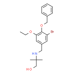 ChemSpider 2D Image | 2-{[4-(Benzyloxy)-3-bromo-5-ethoxybenzyl]amino}-2-methyl-1-propanol | C20H26BrNO3