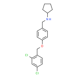 ChemSpider 2D Image | N-{4-[(2,4-Dichlorobenzyl)oxy]benzyl}cyclopentanamine | C19H21Cl2NO