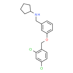 ChemSpider 2D Image | N-{3-[(2,4-Dichlorobenzyl)oxy]benzyl}cyclopentanamine | C19H21Cl2NO