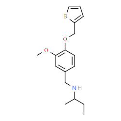 ChemSpider 2D Image | N-[3-Methoxy-4-(2-thienylmethoxy)benzyl]-2-butanamine | C17H23NO2S