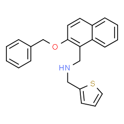 ChemSpider 2D Image | 1-[2-(Benzyloxy)-1-naphthyl]-N-(2-thienylmethyl)methanamine | C23H21NOS