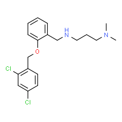 ChemSpider 2D Image | N'-{2-[(2,4-Dichlorobenzyl)oxy]benzyl}-N,N-dimethyl-1,3-propanediamine | C19H24Cl2N2O