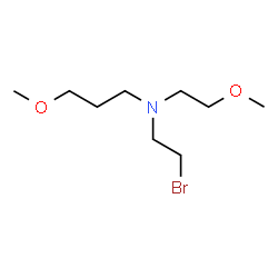 ChemSpider 2D Image | N-(2-Bromoethyl)-3-methoxy-N-(2-methoxyethyl)-1-propanamine | C9H20BrNO2