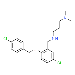 ChemSpider 2D Image | N'-{5-Chloro-2-[(4-chlorobenzyl)oxy]benzyl}-N,N-dimethyl-1,3-propanediamine | C19H24Cl2N2O