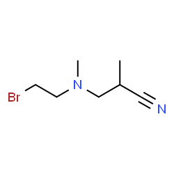 ChemSpider 2D Image | 3-[(2-Bromoethyl)(methyl)amino]-2-methylpropanenitrile | C7H13BrN2