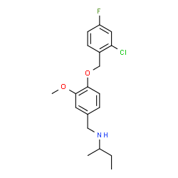 ChemSpider 2D Image | N-{4-[(2-Chloro-4-fluorobenzyl)oxy]-3-methoxybenzyl}-2-butanamine | C19H23ClFNO2