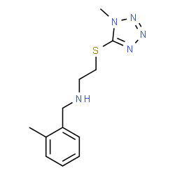 ChemSpider 2D Image | N-(2-Methylbenzyl)-2-[(1-methyl-1H-tetrazol-5-yl)sulfanyl]ethanamine | C12H17N5S