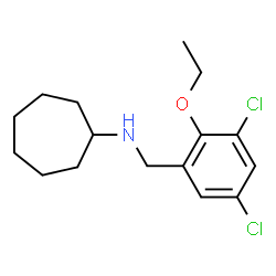 ChemSpider 2D Image | N-(3,5-Dichloro-2-ethoxybenzyl)cycloheptanamine | C16H23Cl2NO