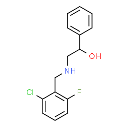 ChemSpider 2D Image | 2-[(2-Chloro-6-fluorobenzyl)amino]-1-phenylethanol | C15H15ClFNO