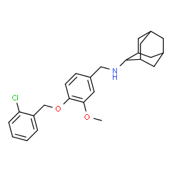 ChemSpider 2D Image | N-{4-[(2-Chlorobenzyl)oxy]-3-methoxybenzyl}-2-adamantanamine | C25H30ClNO2