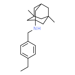 ChemSpider 2D Image | N-(4-Ethylbenzyl)-3,5-dimethyl-1-adamantanamine | C21H31N