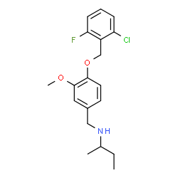 ChemSpider 2D Image | N-{4-[(2-Chloro-6-fluorobenzyl)oxy]-3-methoxybenzyl}-2-butanamine | C19H23ClFNO2