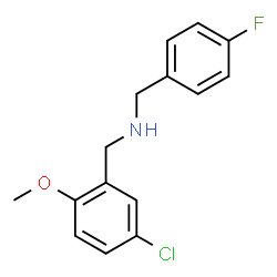 ChemSpider 2D Image | 1-(5-Chloro-2-methoxyphenyl)-N-(4-fluorobenzyl)methanamine | C15H15ClFNO