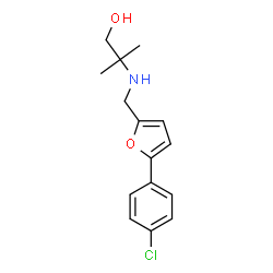 ChemSpider 2D Image | 2-({[5-(4-Chlorophenyl)-2-furyl]methyl}amino)-2-methyl-1-propanol | C15H18ClNO2