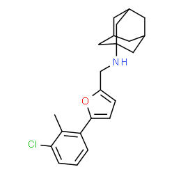 ChemSpider 2D Image | N-{[5-(3-Chloro-2-methylphenyl)-2-furyl]methyl}-1-adamantanamine | C22H26ClNO