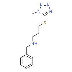 ChemSpider 2D Image | N-Benzyl-3-[(1-methyl-1H-tetrazol-5-yl)sulfanyl]-1-propanamine | C12H17N5S