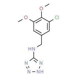 ChemSpider 2D Image | N-(3-Chloro-4,5-dimethoxybenzyl)-2H-tetrazol-5-amine | C10H12ClN5O2