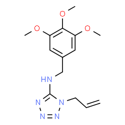 ChemSpider 2D Image | 1-Allyl-N-(3,4,5-trimethoxybenzyl)-1H-tetrazol-5-amine | C14H19N5O3