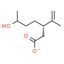 ChemSpider 2D Image | (3S)-6-Hydroxy-3-isopropenylheptanoate | C10H17O3