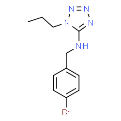 ChemSpider 2D Image | N-(4-Bromobenzyl)-1-propyl-1H-tetrazol-5-amine | C11H14BrN5
