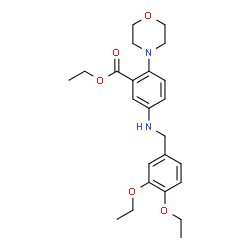 ChemSpider 2D Image | Ethyl 5-[(3,4-diethoxybenzyl)amino]-2-(4-morpholinyl)benzoate | C24H32N2O5