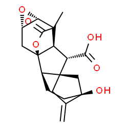 ChemSpider 2D Image | (1R,2R,5S,8S,9S,10R,12R,14S)-5-Hydroxy-11-methyl-6-methylene-17-oxo-13,16-dioxahexacyclo[9.4.2.1~5,8~.0~1,10~.0~2,8~.0~12,14~]octadecane-9-carboxylic acid | C19H22O6