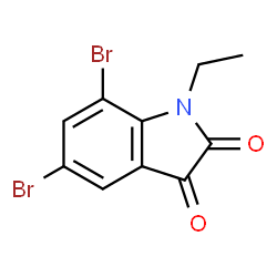 ChemSpider 2D Image | 5,7-Dibromo-1-ethyl-1H-indole-2,3-dione | C10H7Br2NO2