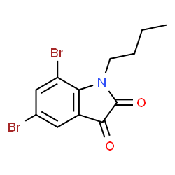 ChemSpider 2D Image | 5,7-Dibromo-1-butyl-1H-indole-2,3-dione | C12H11Br2NO2