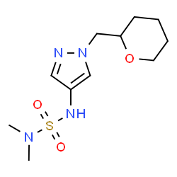 ChemSpider 2D Image | N,N-Dimethyl-N'-[1-(tetrahydro-2H-pyran-2-ylmethyl)-1H-pyrazol-4-yl]sulfuric diamide | C11H20N4O3S