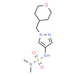 ChemSpider 2D Image | N,N-Dimethyl-N'-[1-(tetrahydro-2H-pyran-4-ylmethyl)-1H-pyrazol-4-yl]sulfuric diamide | C11H20N4O3S