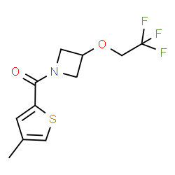 ChemSpider 2D Image | (4-Methyl-2-thienyl)[3-(2,2,2-trifluoroethoxy)-1-azetidinyl]methanone | C11H12F3NO2S