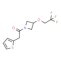 ChemSpider 2D Image | 2-(2-Thienyl)-1-[3-(2,2,2-trifluoroethoxy)-1-azetidinyl]ethanone | C11H12F3NO2S