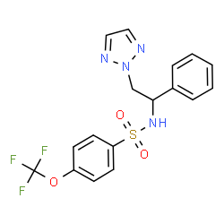ChemSpider 2D Image | N-[1-Phenyl-2-(2H-1,2,3-triazol-2-yl)ethyl]-4-(trifluoromethoxy)benzenesulfonamide | C17H15F3N4O3S