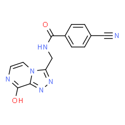 ChemSpider 2D Image | 4-Cyano-N-[(8-hydroxy[1,2,4]triazolo[4,3-a]pyrazin-3-yl)methyl]benzamide | C14H10N6O2