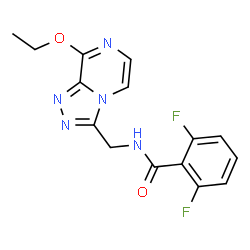 ChemSpider 2D Image | N-[(8-Ethoxy[1,2,4]triazolo[4,3-a]pyrazin-3-yl)methyl]-2,6-difluorobenzamide | C15H13F2N5O2