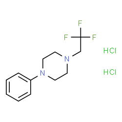 ChemSpider 2D Image | 1-Phenyl-4-(2,2,2-trifluoroethyl)piperazine dihydrochloride | C12H17Cl2F3N2