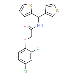ChemSpider 2D Image | 2-(2,4-Dichlorophenoxy)-N-[2-thienyl(3-thienyl)methyl]acetamide | C17H13Cl2NO2S2