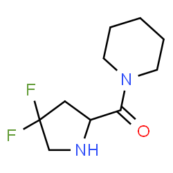 ChemSpider 2D Image | (4,4-Difluoro-2-pyrrolidinyl)(1-piperidinyl)methanone | C10H16F2N2O