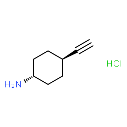 ChemSpider 2D Image | trans-4-Ethynylcyclohexanamine hydrochloride (1:1) | C8H14ClN