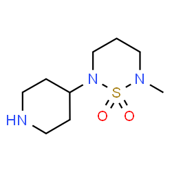 ChemSpider 2D Image | 2-Methyl-6-(4-piperidinyl)-1,2,6-thiadiazinane 1,1-dioxide | C9H19N3O2S