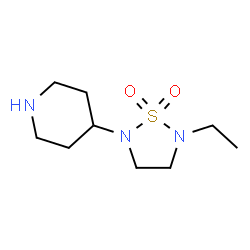 ChemSpider 2D Image | 4-(5-Ethyl-1,1-dioxido-1,2,5-thiadiazolidin-2-yl)piperidine | C9H19N3O2S