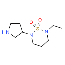 ChemSpider 2D Image | 2-Ethyl-6-(3-pyrrolidinyl)-1,2,6-thiadiazinane 1,1-dioxide | C9H19N3O2S
