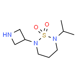 ChemSpider 2D Image | 2-(3-Azetidinyl)-6-isopropyl-1,2,6-thiadiazinane 1,1-dioxide | C9H19N3O2S