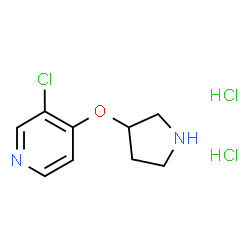 ChemSpider 2D Image | 3-Chloro-4-(3-pyrrolidinyloxy)pyridine dihydrochloride | C9H13Cl3N2O