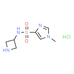 ChemSpider 2D Image | N-(3-Azetidinyl)-1-methyl-1H-imidazole-4-sulfonamide hydrochloride (1:1) | C7H13ClN4O2S