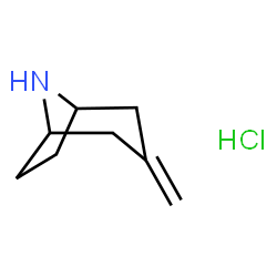 ChemSpider 2D Image | 3-Methylene-8-azabicyclo[3.2.1]octane hydrochloride (1:1) | C8H14ClN