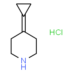 ChemSpider 2D Image | 4-Cyclopropylidenepiperidine hydrochloride (1:1) | C8H14ClN